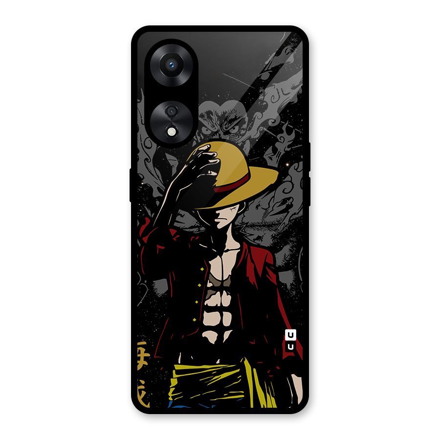 Dark Luffy Art Glass Back Case for Oppo A78