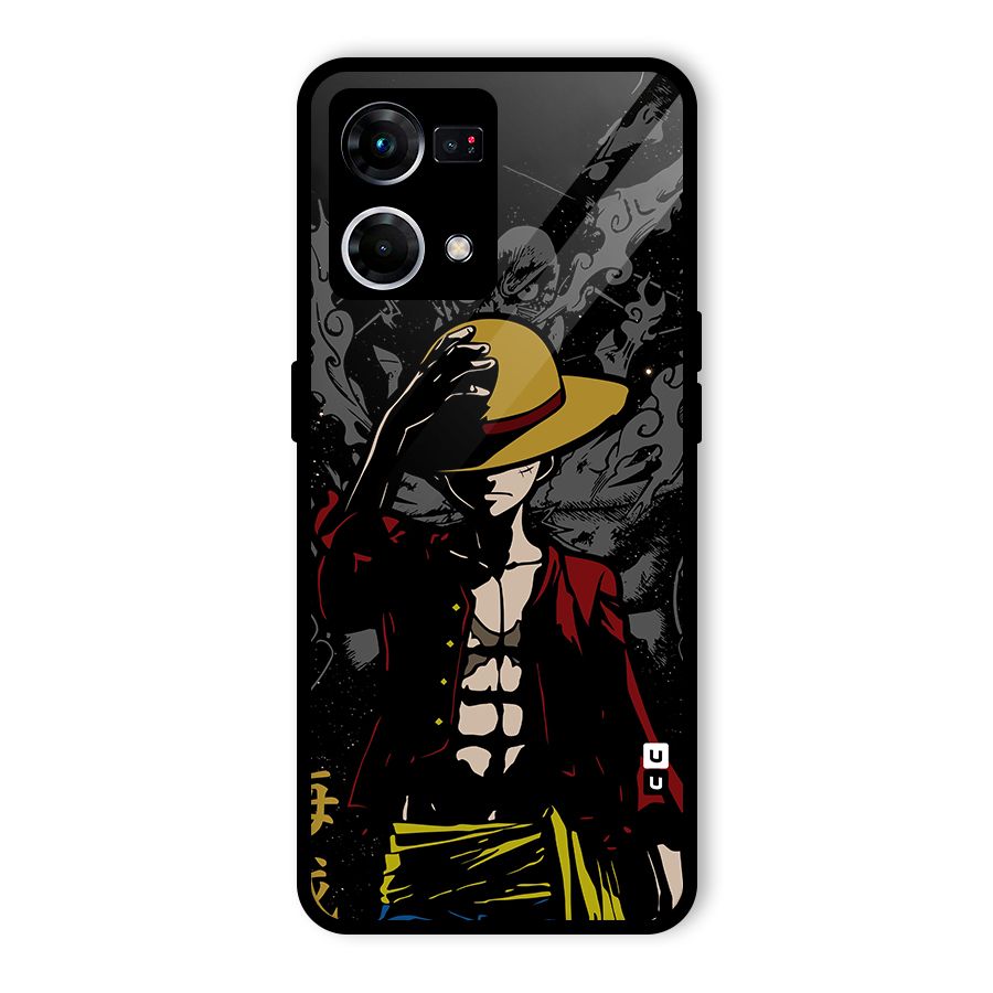 Dark Luffy Art Glass Back Case for Oppo F21 Pro 5G