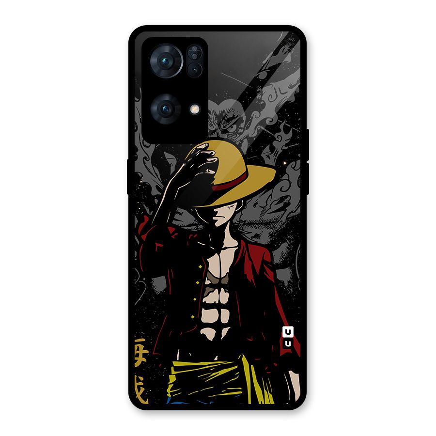 Dark Luffy Art Glass Back Case for Oppo Reno7 Pro 5G
