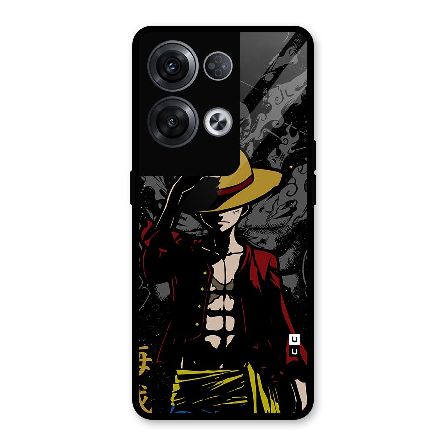 Dark Luffy Art Glass Back Case for Oppo Reno8 Pro 5G