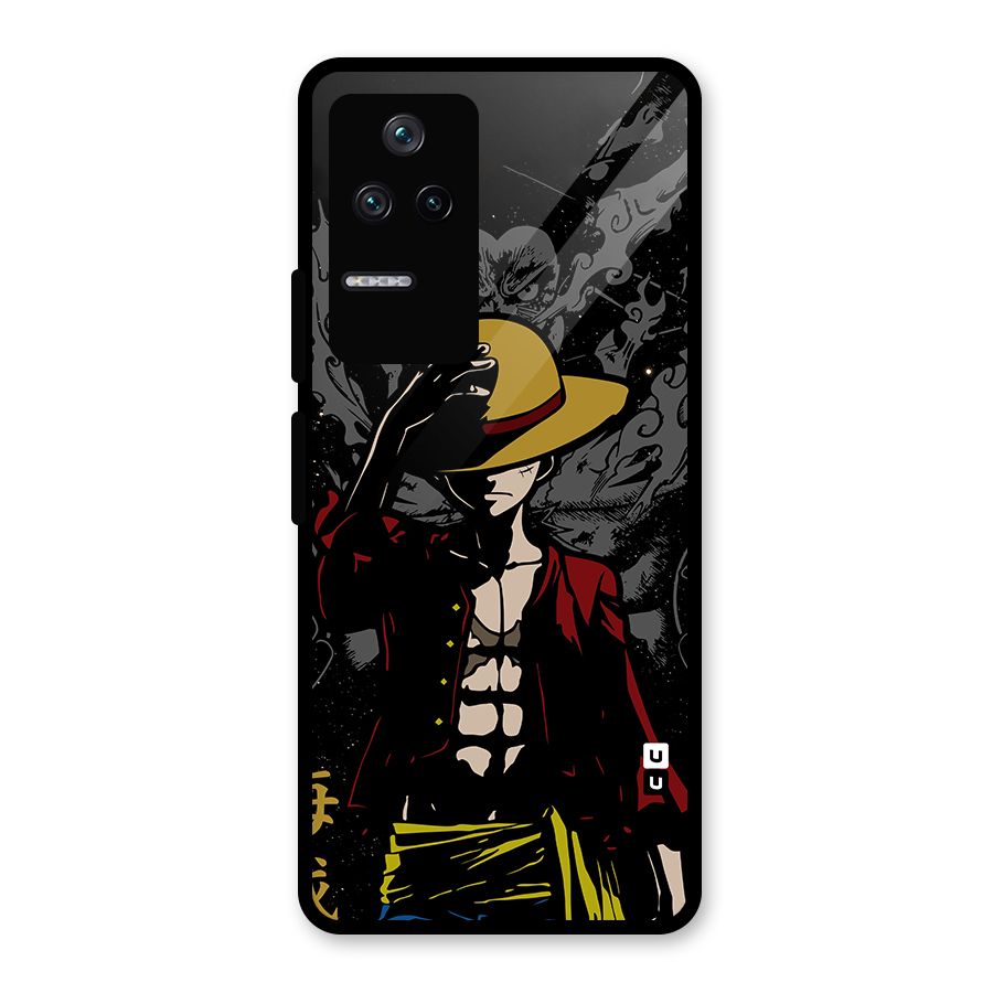 Dark Luffy Art Glass Back Case for Poco F4 5G