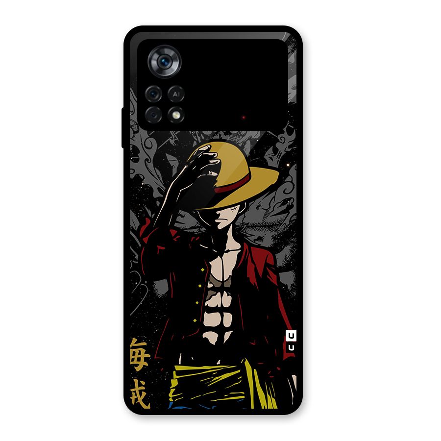Dark Luffy Art Glass Back Case for Poco X4 Pro 5G