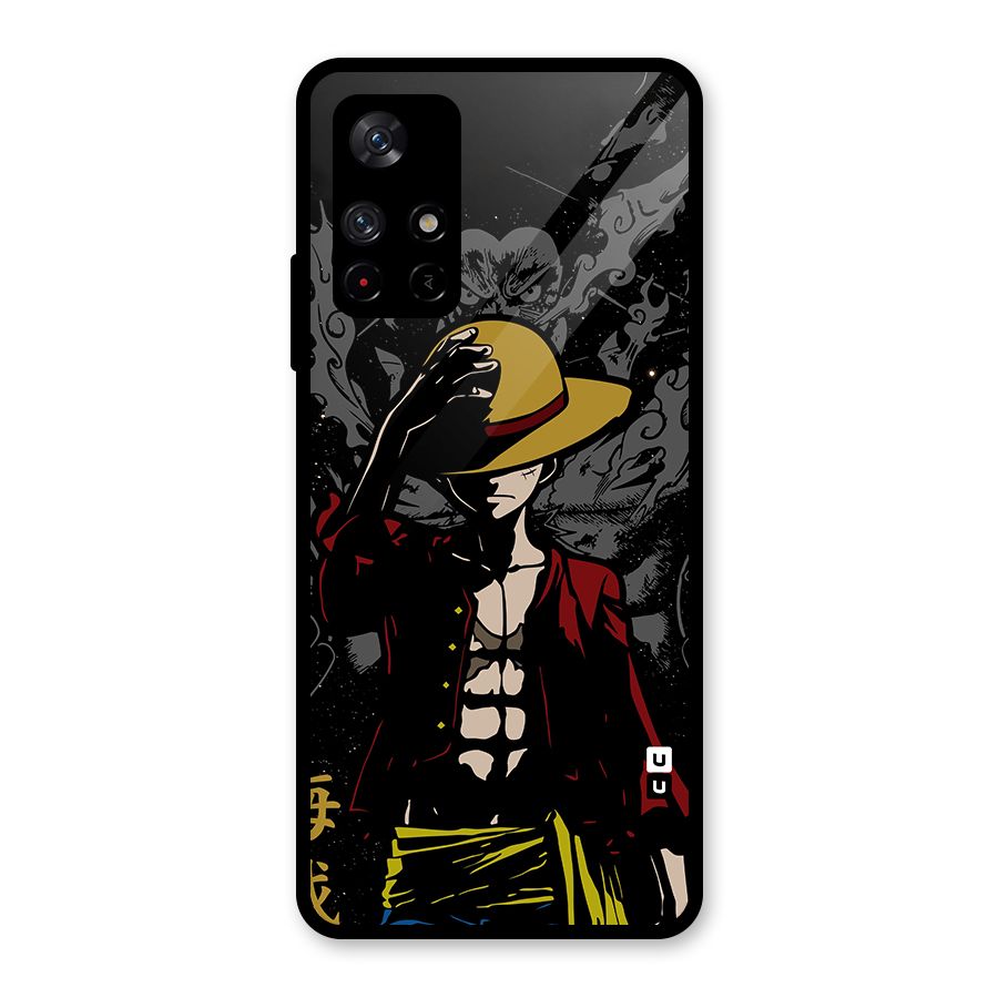Dark Luffy Art Glass Back Case for Redmi Note 11T 5G