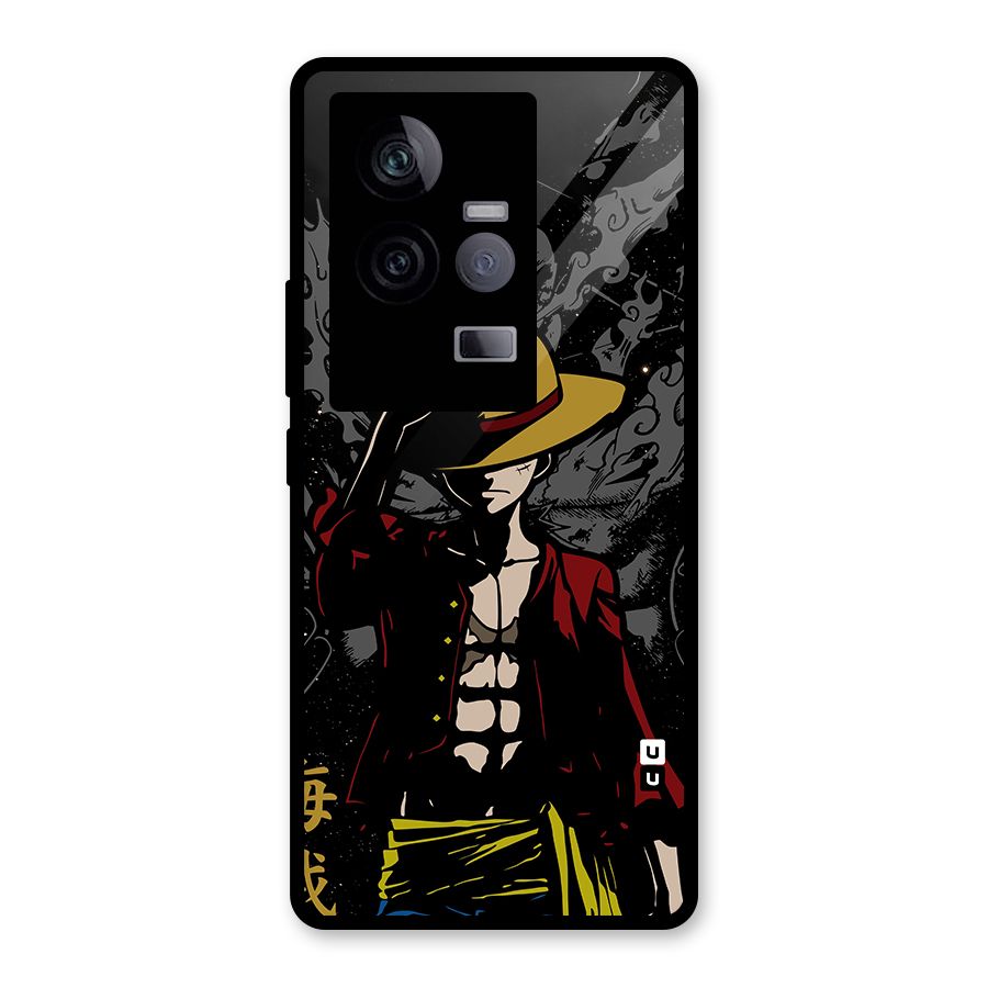 Dark Luffy Art Glass Back Case for Vivo iQOO 11 5G