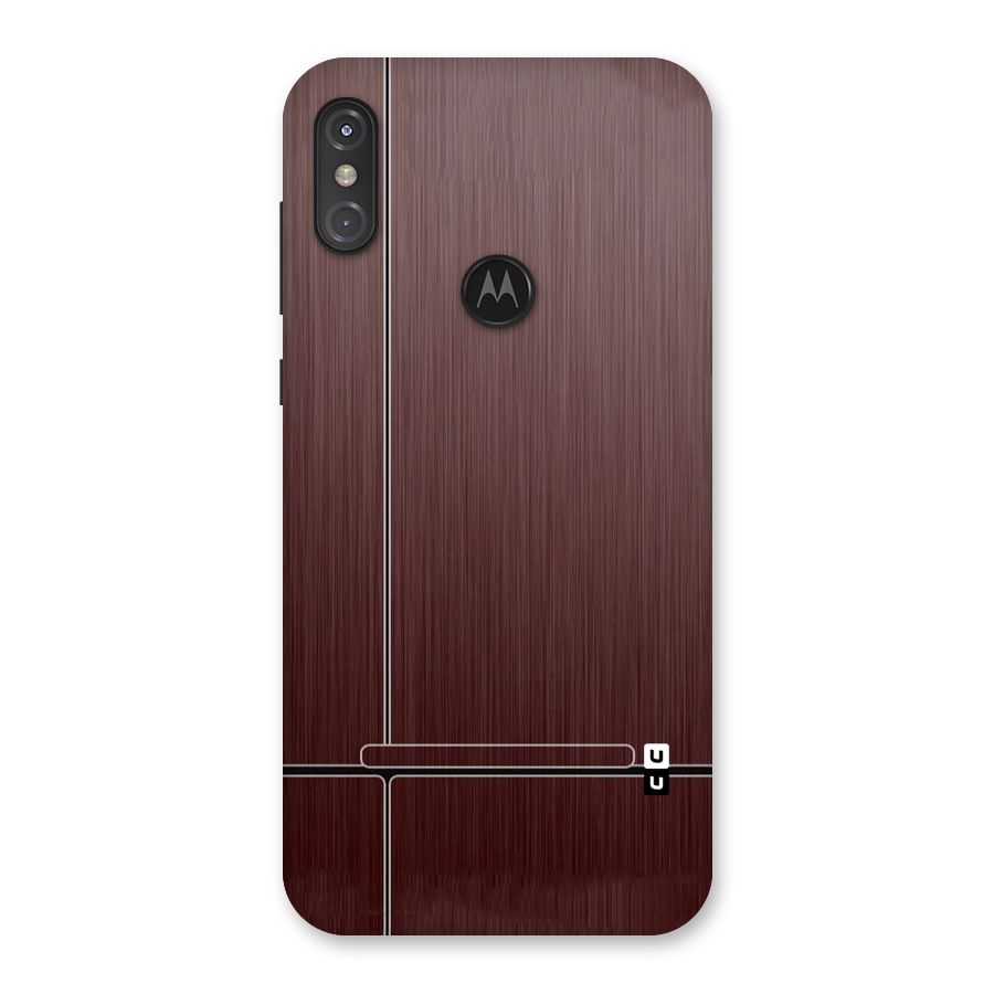 Dark Maroon Classic Design Back Case for Motorola One Power