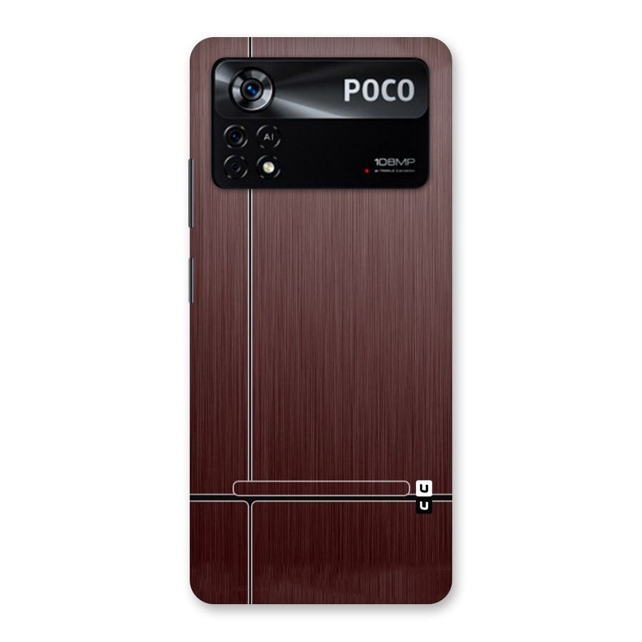 Dark Maroon Classic Design Back Case for Poco X4 Pro 5G