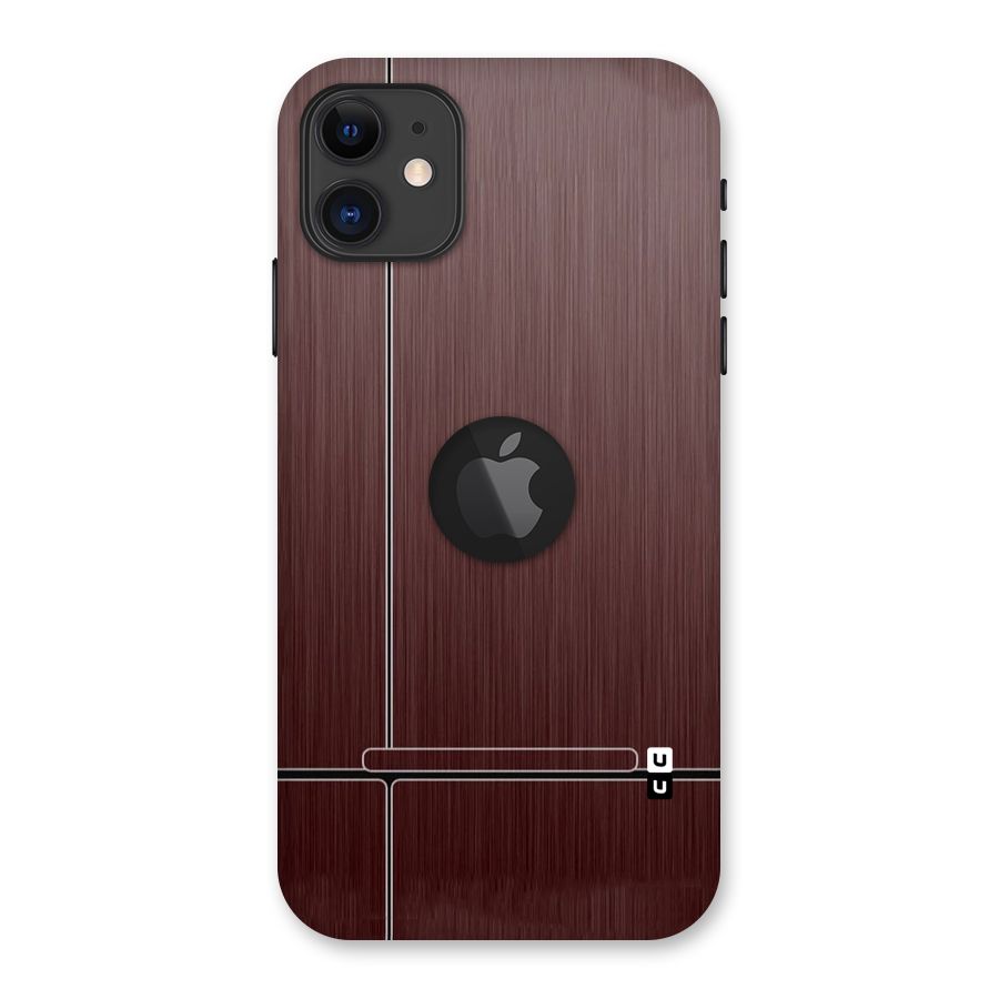 Dark Maroon Classic Design Back Case for iPhone 11 Logo Cut