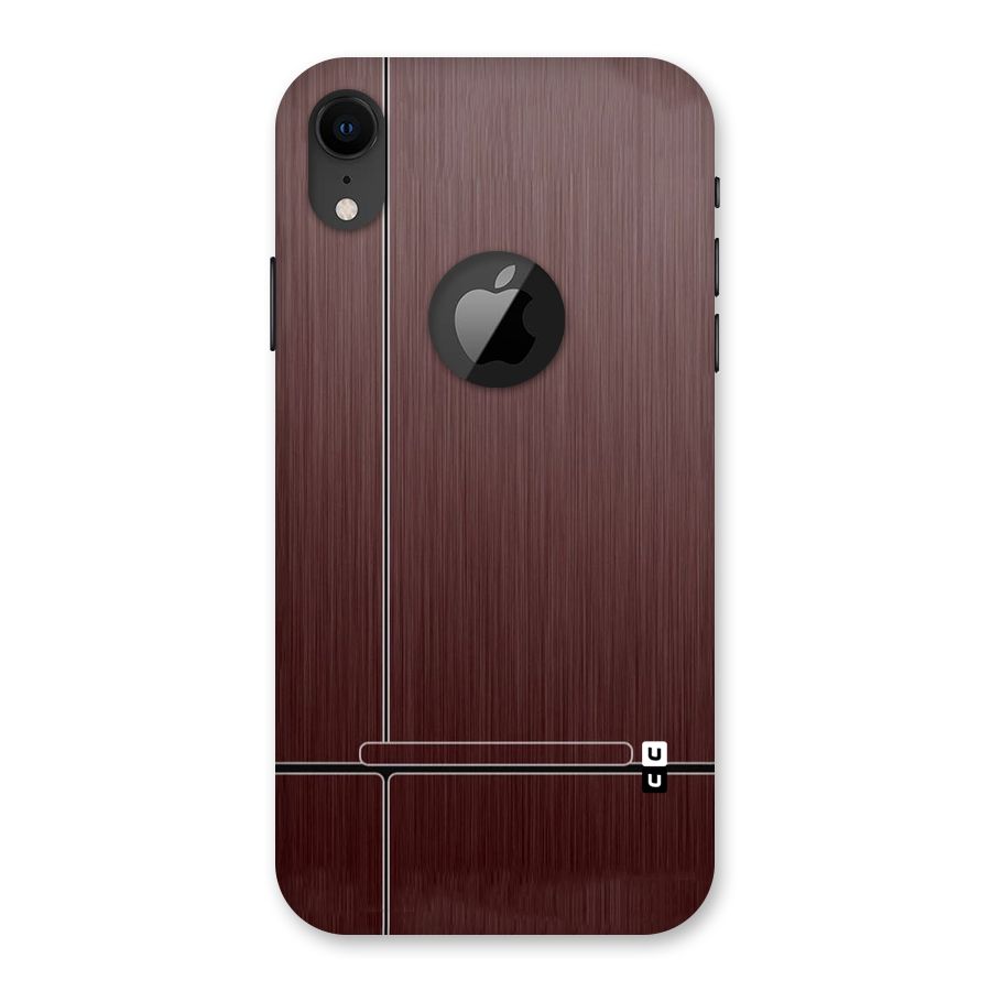 Dark Maroon Classic Design Back Case for iPhone XR Logo Cut
