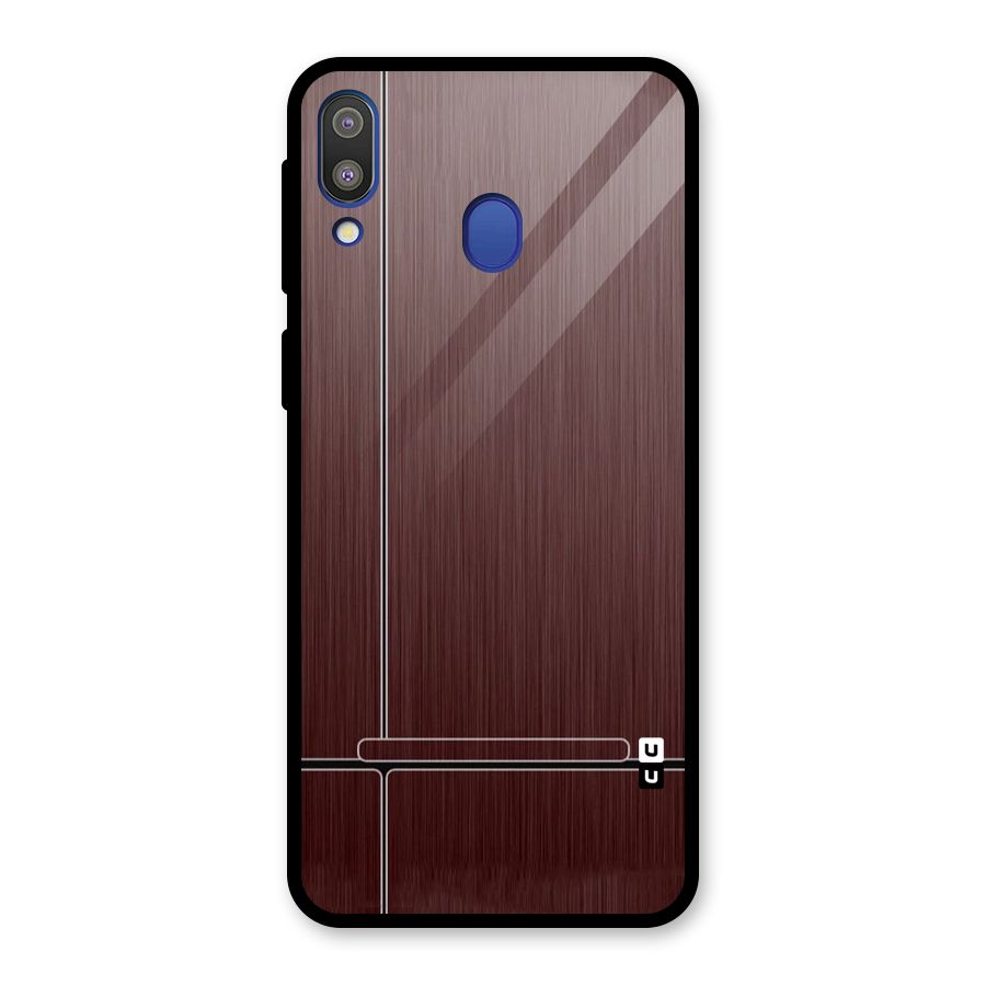 Dark Maroon Classic Design Glass Back Case for Galaxy M20