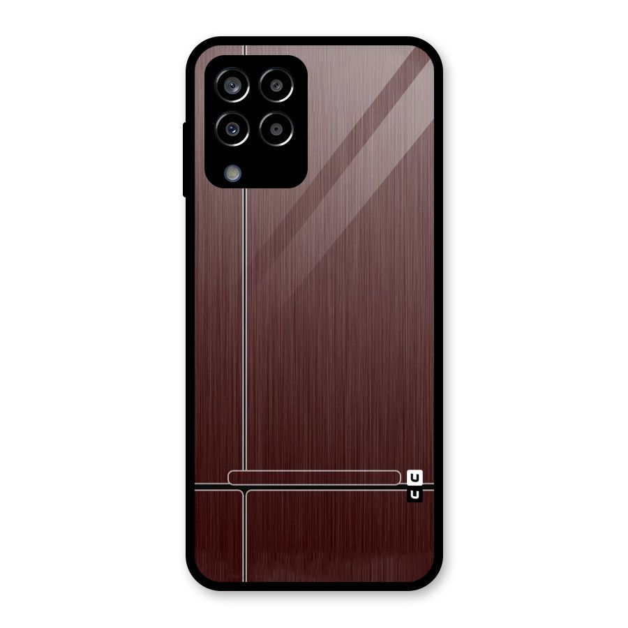 Dark Maroon Classic Design Glass Back Case for Galaxy M33