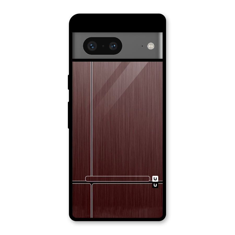 Dark Maroon Classic Design Glass Back Case for Google Pixel 7