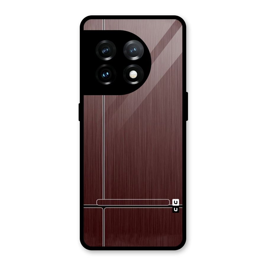 Dark Maroon Classic Design Glass Back Case for OnePlus 11
