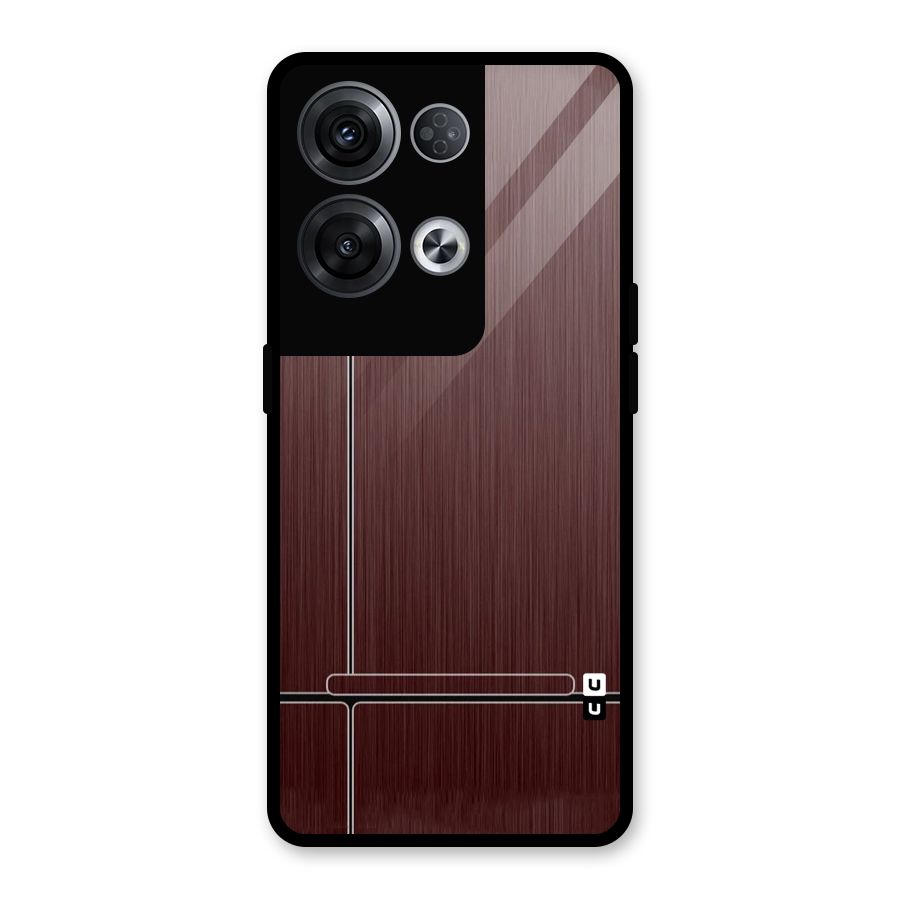 Dark Maroon Classic Design Glass Back Case for Oppo Reno8 Pro 5G