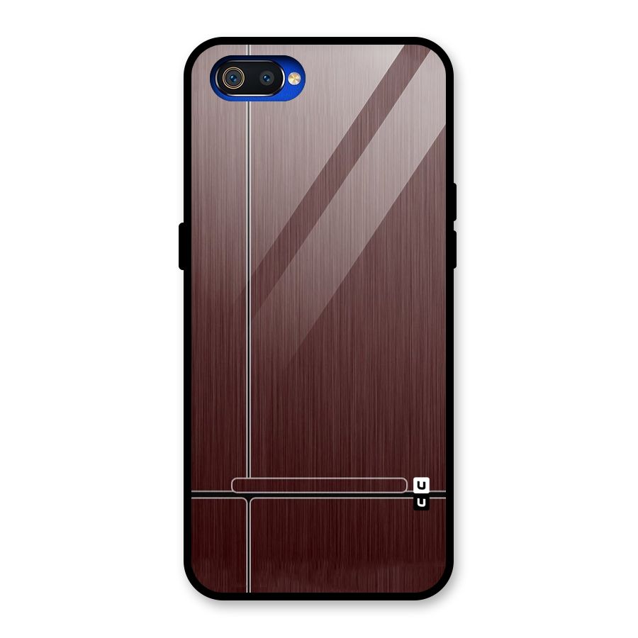 Dark Maroon Classic Design Glass Back Case for Realme C2