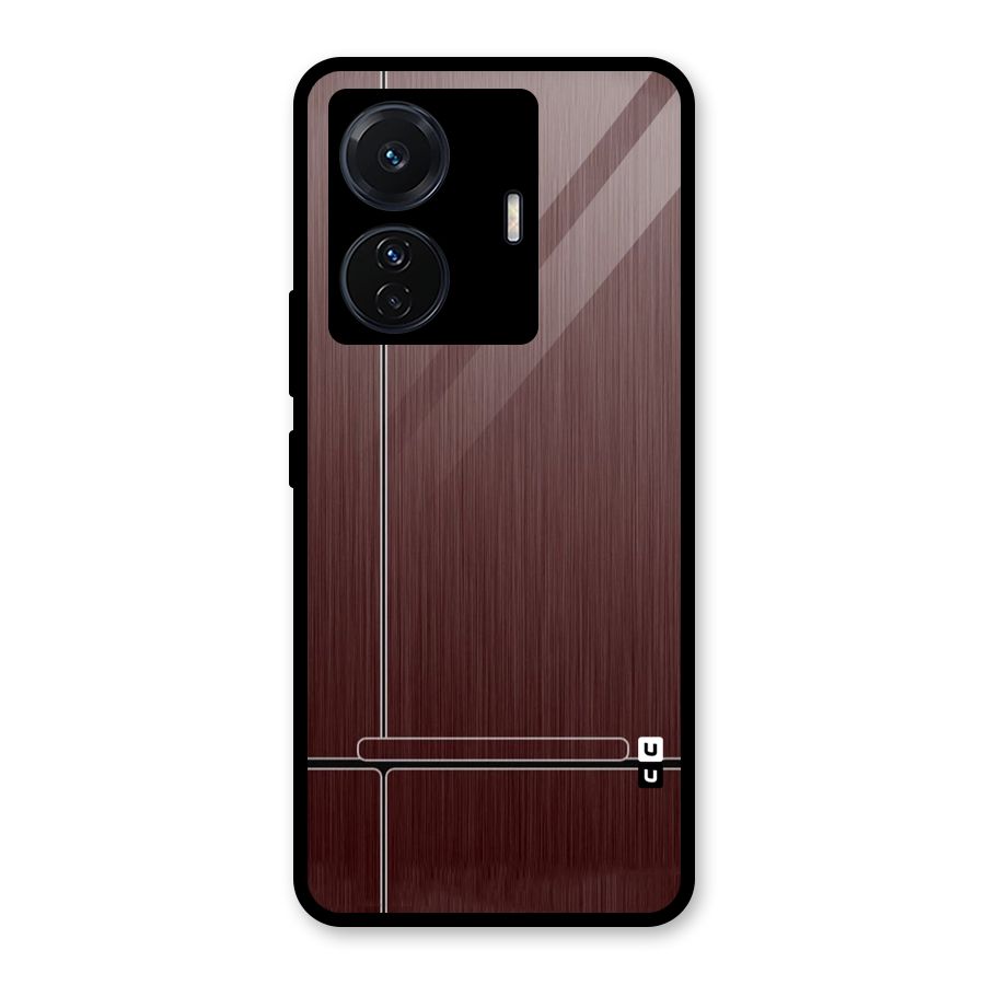Dark Maroon Classic Design Glass Back Case for Vivo T1 Pro