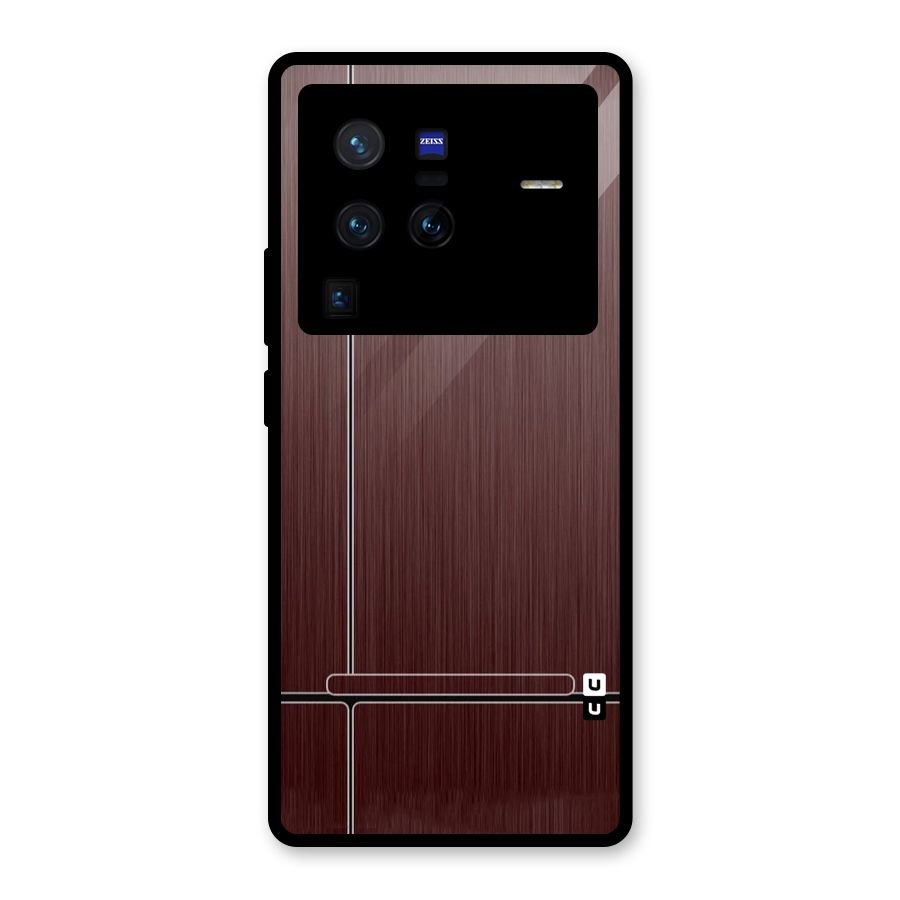 Dark Maroon Classic Design Glass Back Case for Vivo X80 Pro