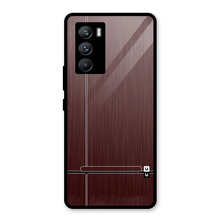 Dark Maroon Classic Design Glass Back Case for Vivo iQOO 9 SE