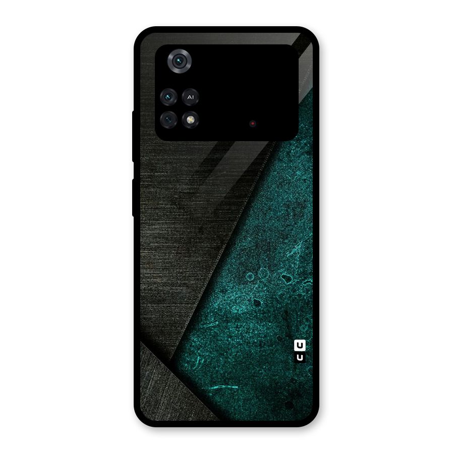 Dark Olive Green Glass Back Case for Poco M4 Pro 4G