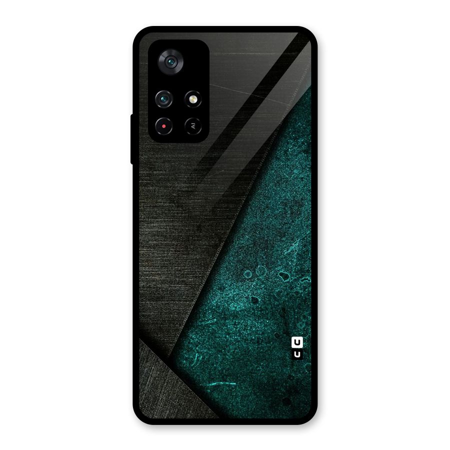 Dark Olive Green Glass Back Case for Poco M4 Pro 5G
