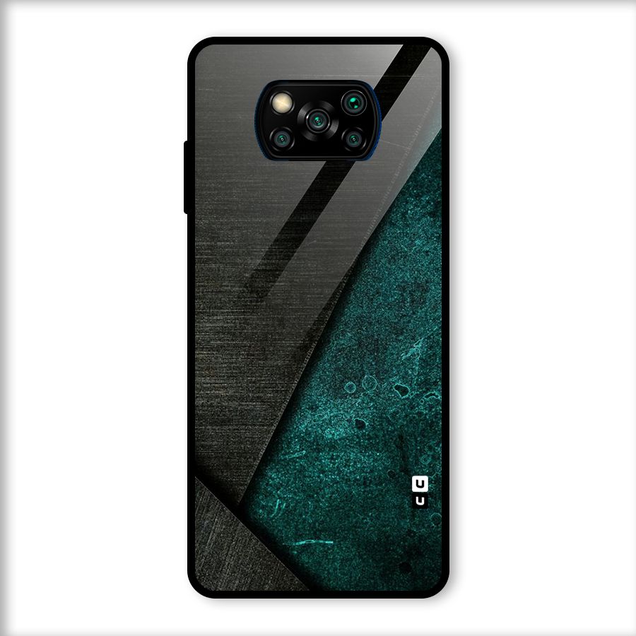 Dark Olive Green Glass Back Case for Poco X3