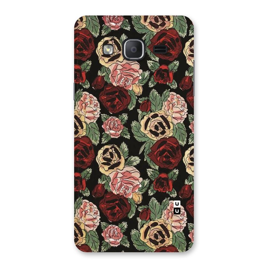 Dark Pastel Flowers Back Case for Galaxy On7 2015