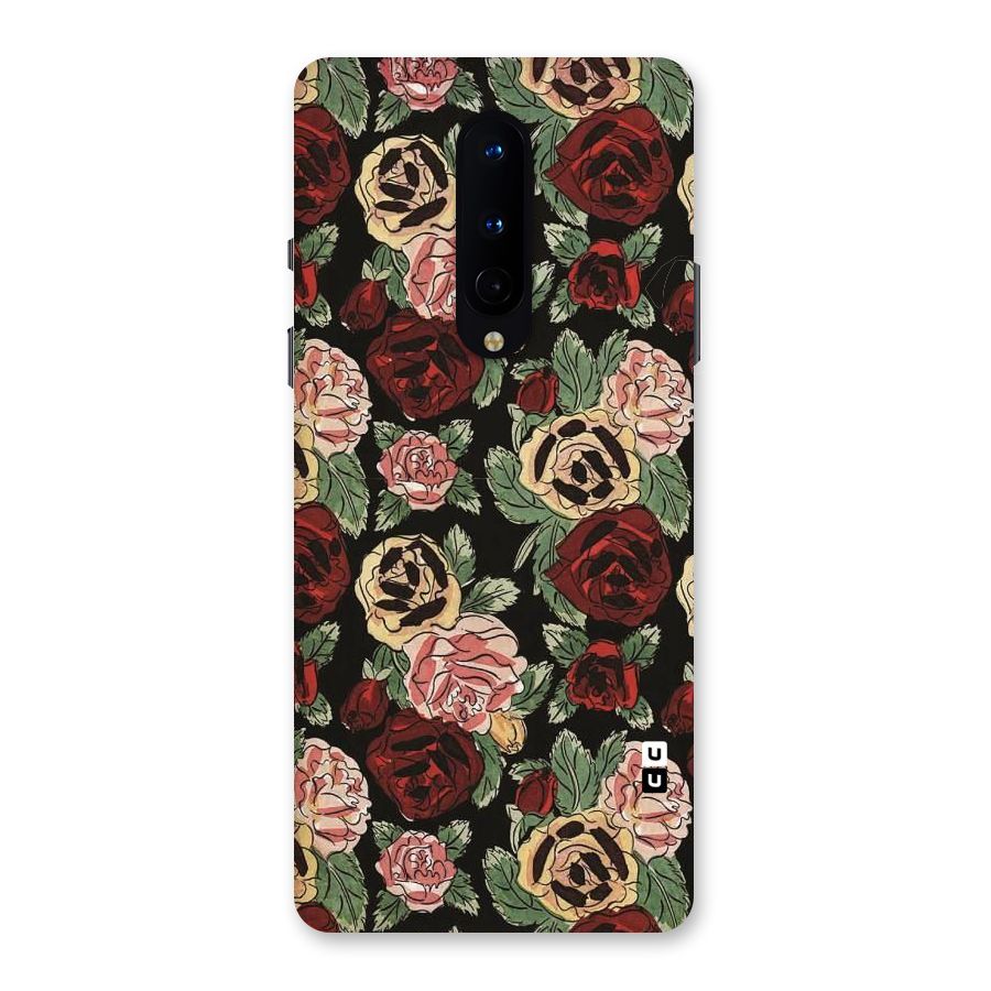 Dark Pastel Flowers Back Case for OnePlus 8