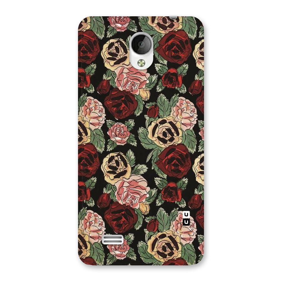 Dark Pastel Flowers Back Case for Vivo Y21