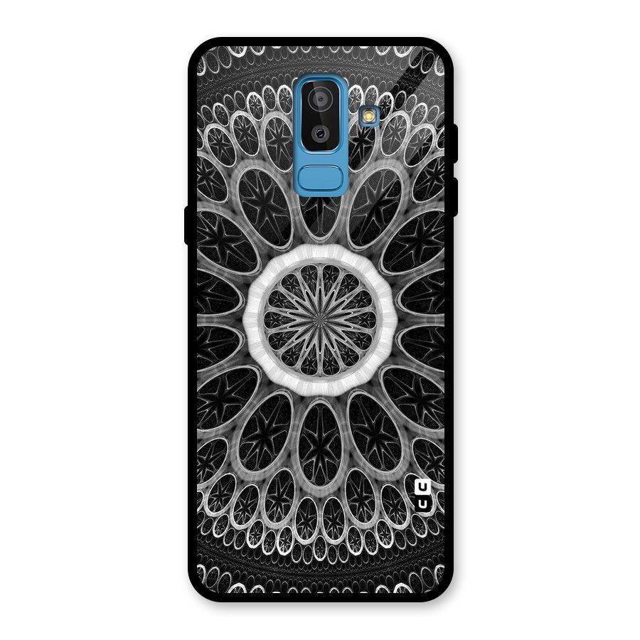 Dark Pattern Art Glass Back Case for Galaxy J8