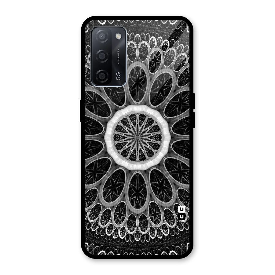 Dark Pattern Art Glass Back Case for Oppo A53s 5G