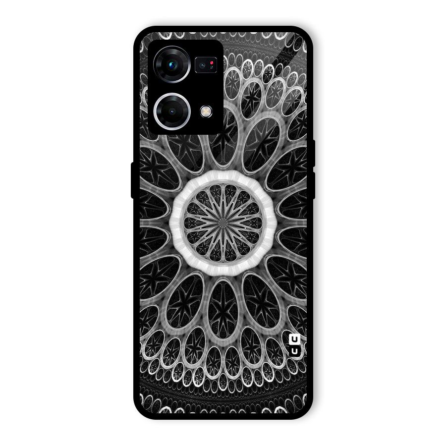 Dark Pattern Art Glass Back Case for Oppo F21s Pro 4G