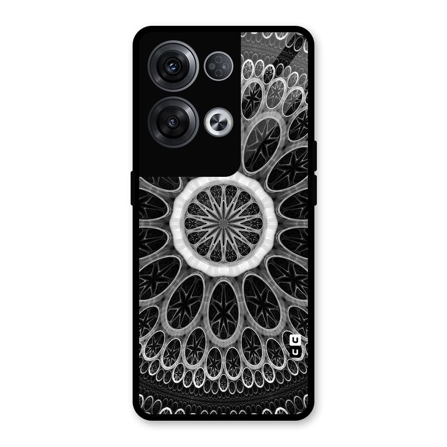 Dark Pattern Art Glass Back Case for Oppo Reno8 Pro 5G