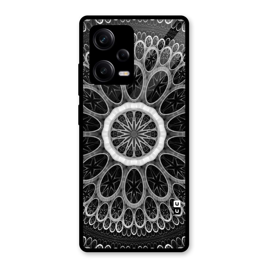 Dark Pattern Art Glass Back Case for Redmi Note 12 Pro