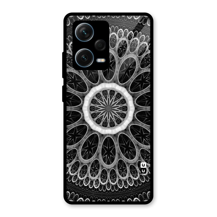Dark Pattern Art Glass Back Case for Redmi Note 12 Pro Plus 5G