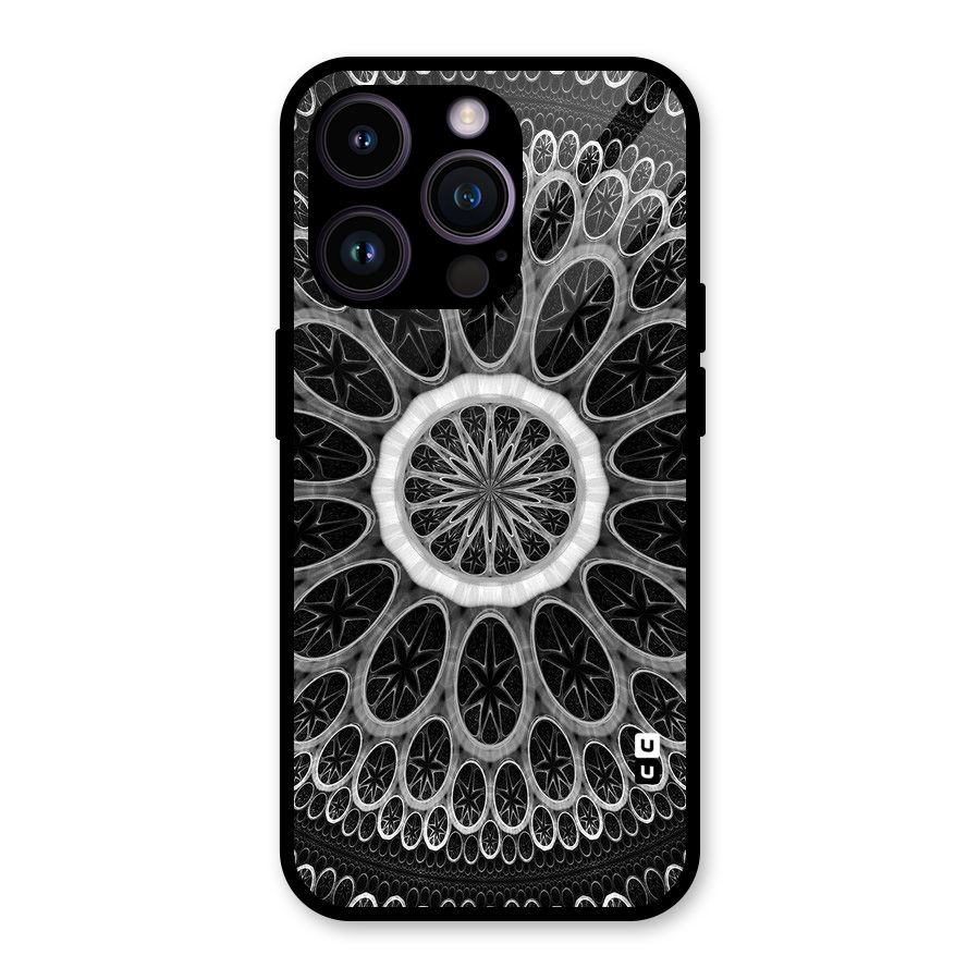 Dark Pattern Art Glass Back Case for iPhone 14 Pro