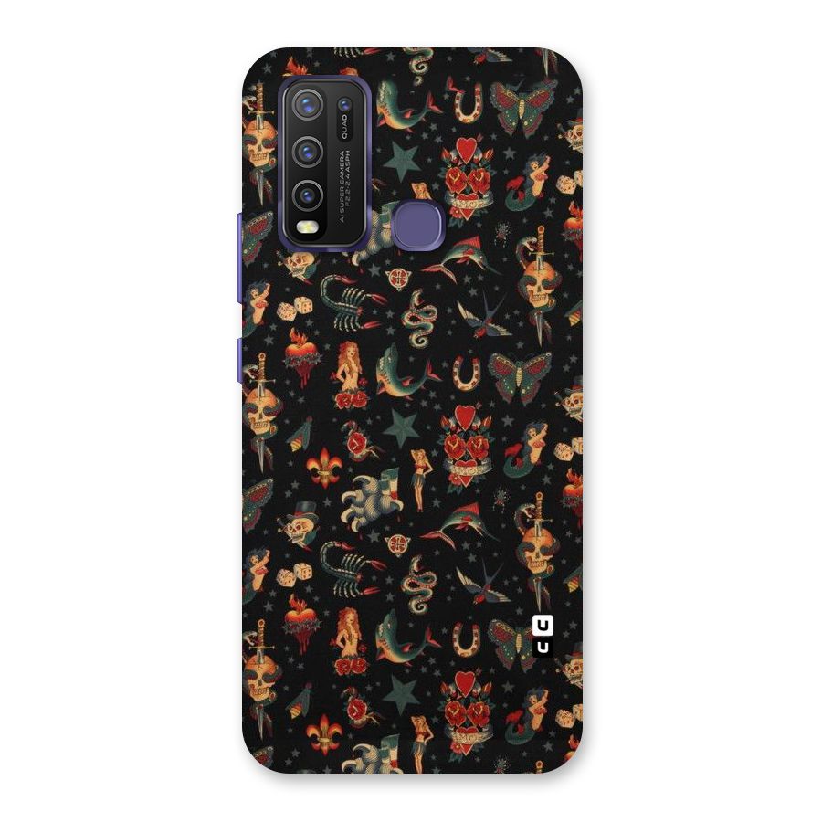 Dark Pattern Back Case for Vivo Y30