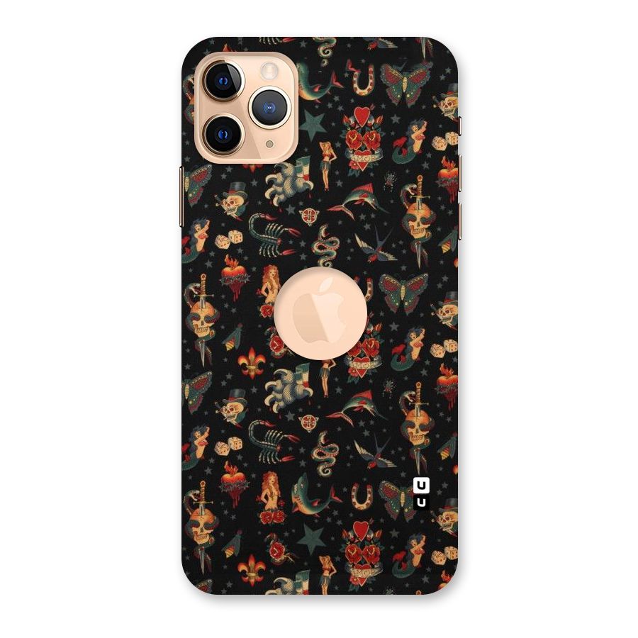 Dark Pattern Back Case for iPhone 11 Pro Max Logo Cut