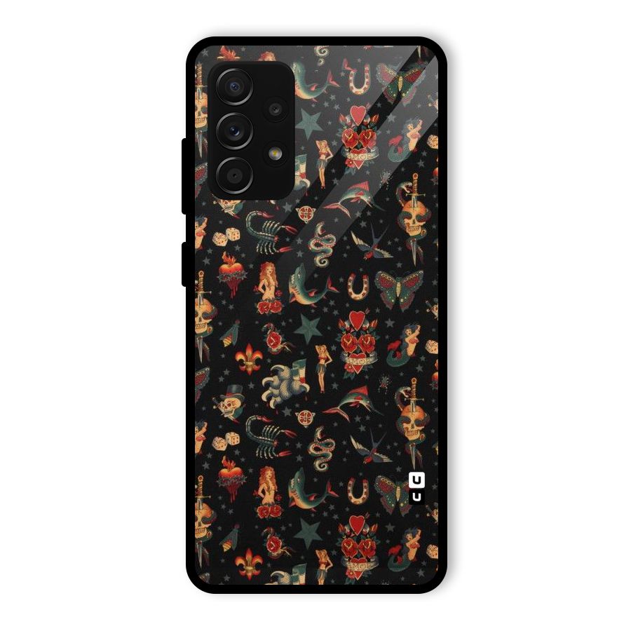 Dark Pattern Glass Back Case for Galaxy A53 5G