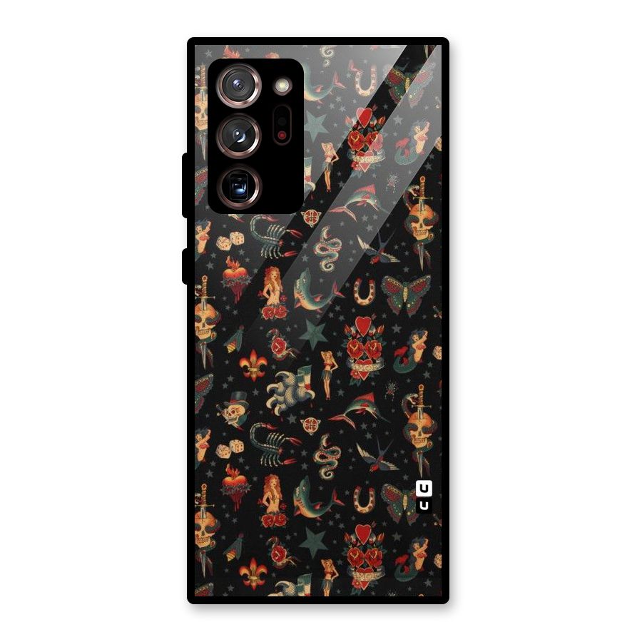 Dark Pattern Glass Back Case for Galaxy Note 20 Ultra 5G