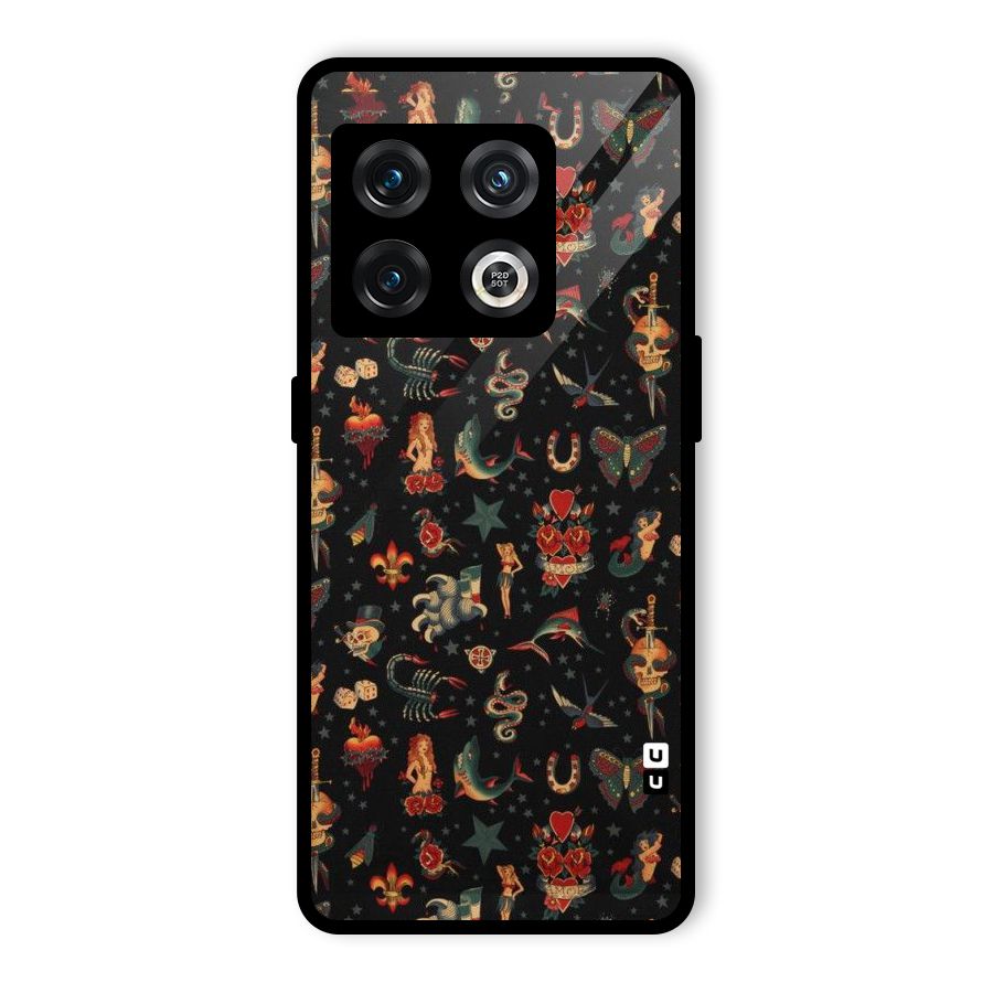 Dark Pattern Glass Back Case for OnePlus 10 Pro 5G