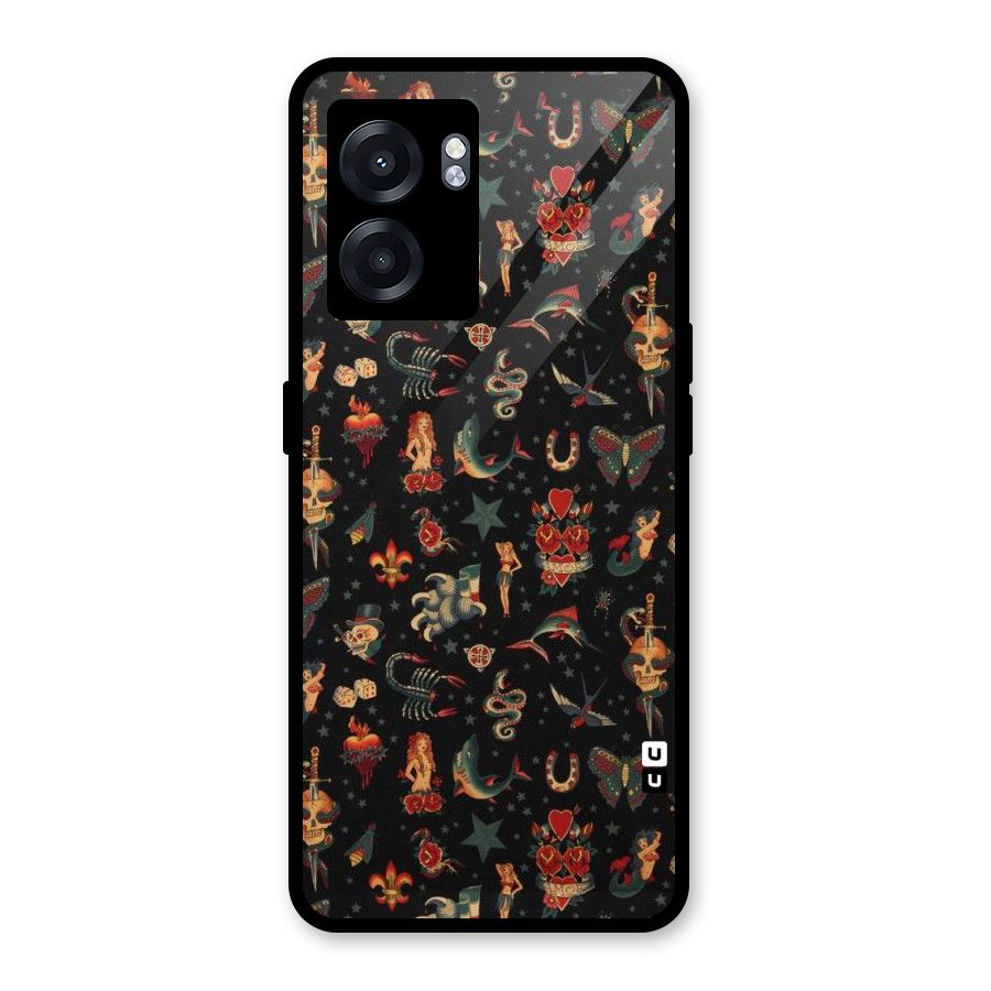Dark Pattern Glass Back Case for Realme Narzo 50 5G