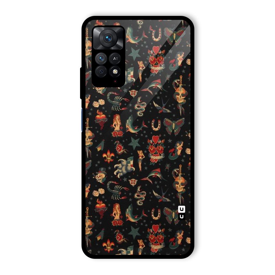 Dark Pattern Glass Back Case for Redmi Note 11 Pro Plus 5G