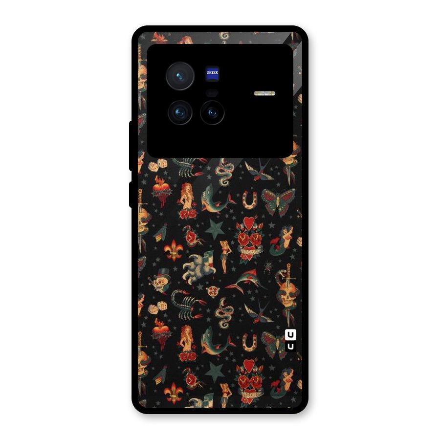 Dark Pattern Glass Back Case for Vivo X80