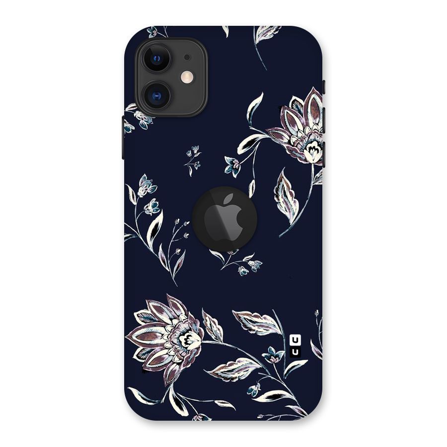 Dark Petals Back Case for iPhone 11 Logo Cut