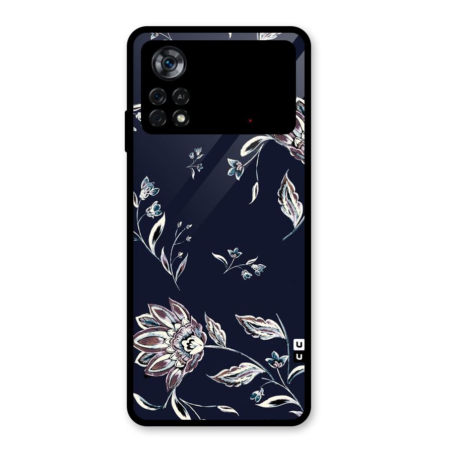 Dark Petals Glass Back Case for Poco X4 Pro 5G