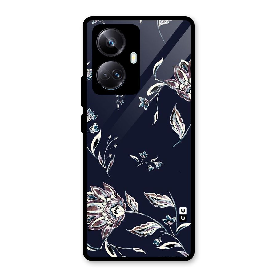 Dark Petals Glass Back Case for Realme 10 Pro Plus