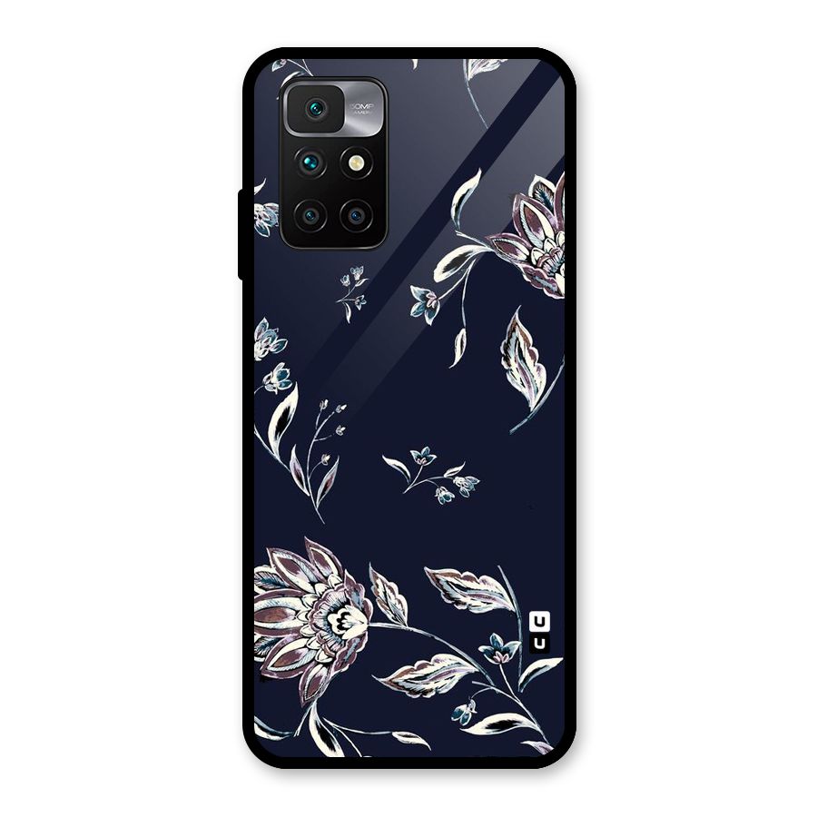 Dark Petals Glass Back Case for Redmi 10 Prime