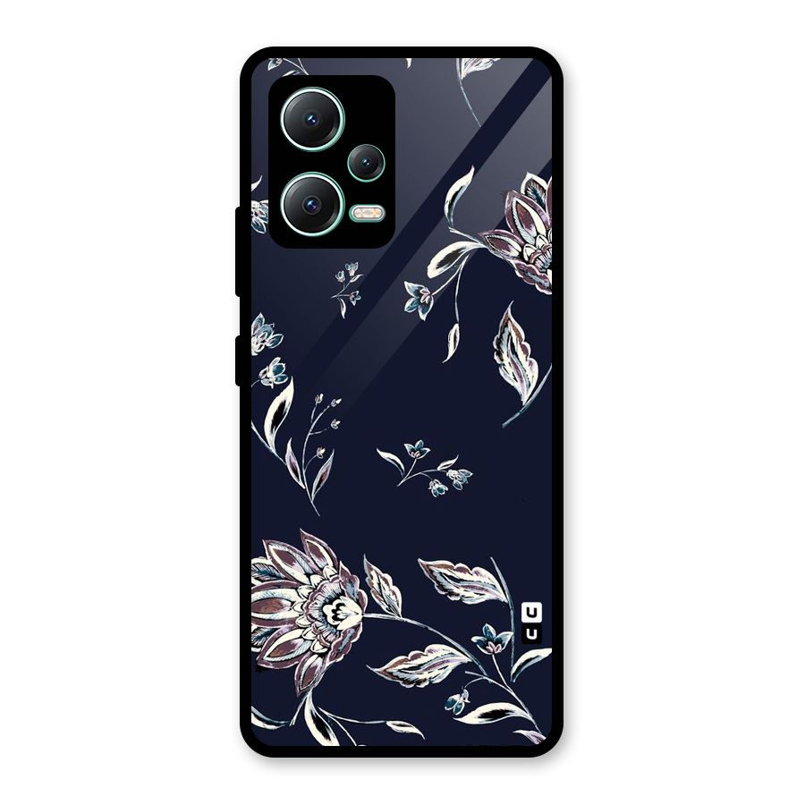 Dark Petals Glass Back Case for Redmi Note 12 5G
