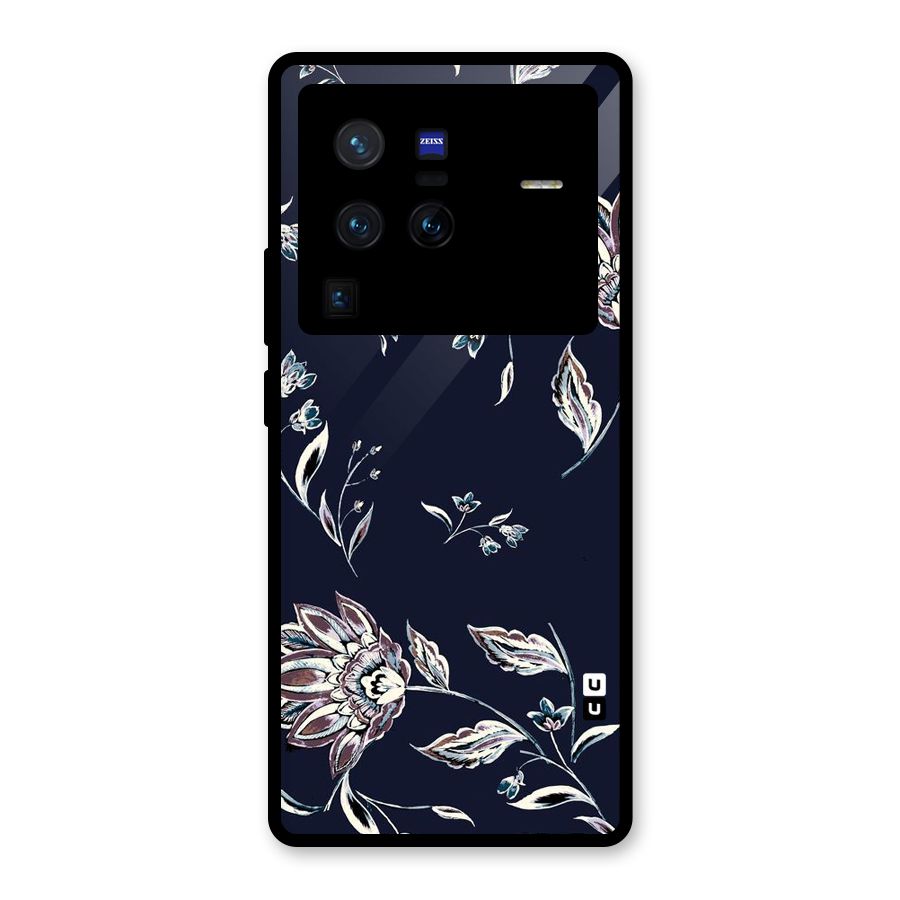 Dark Petals Glass Back Case for Vivo X80 Pro