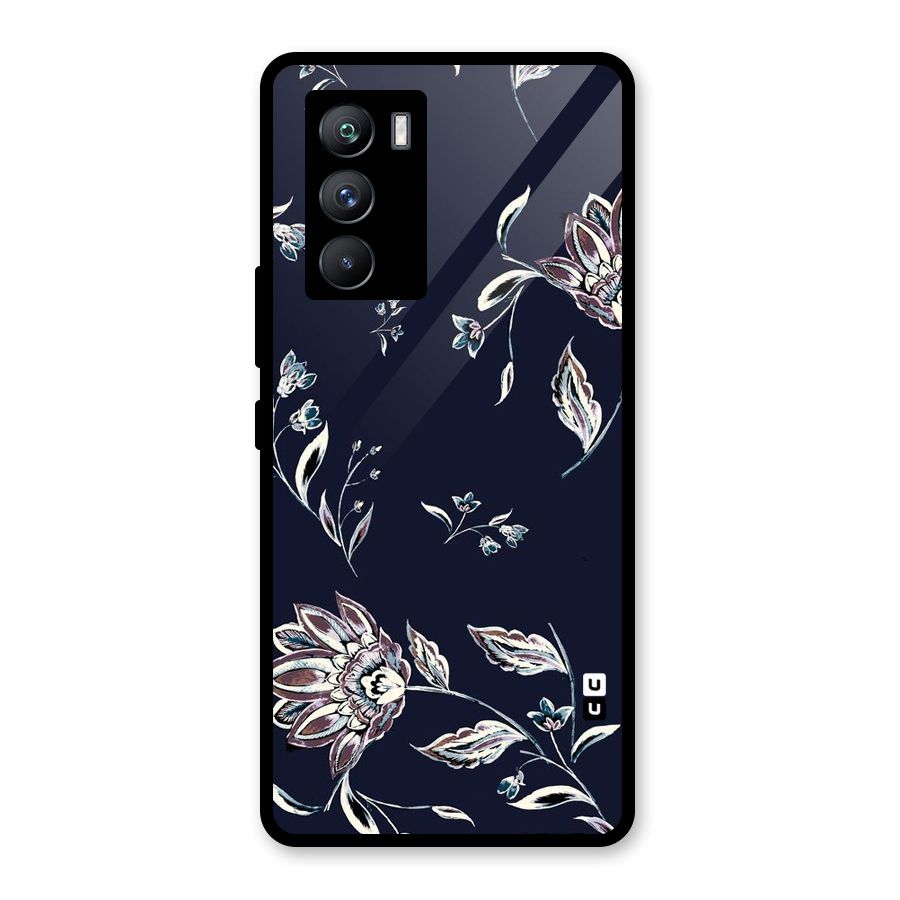 Dark Petals Glass Back Case for Vivo iQOO 9 SE