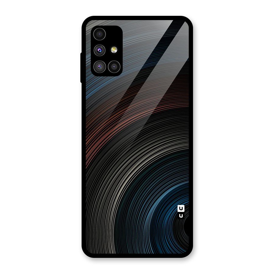 Dark Shade Swirls Glass Back Case for Galaxy M51